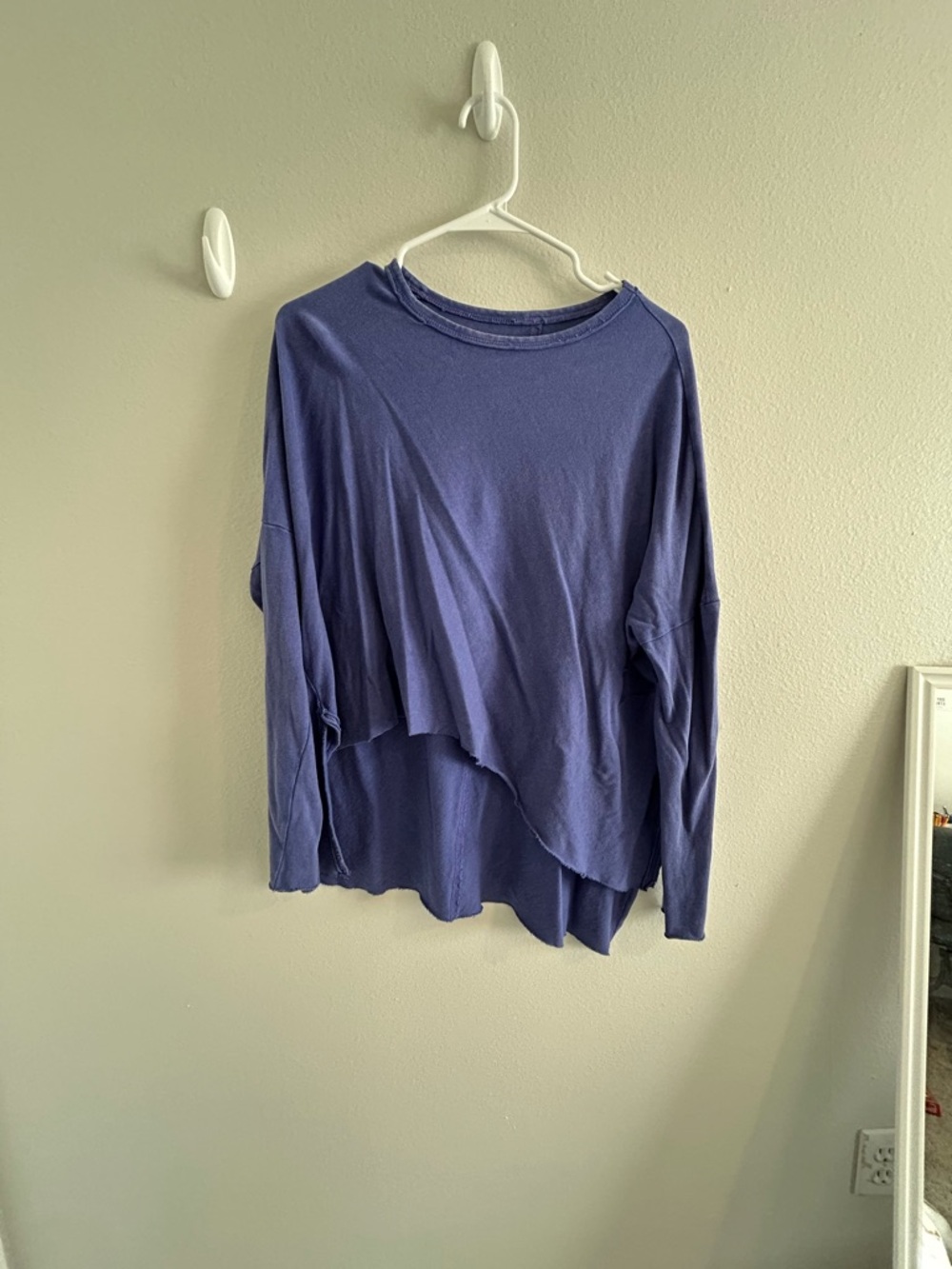 Urban Outfitters Asymmetrical Long-Sleeve Top - Blue
